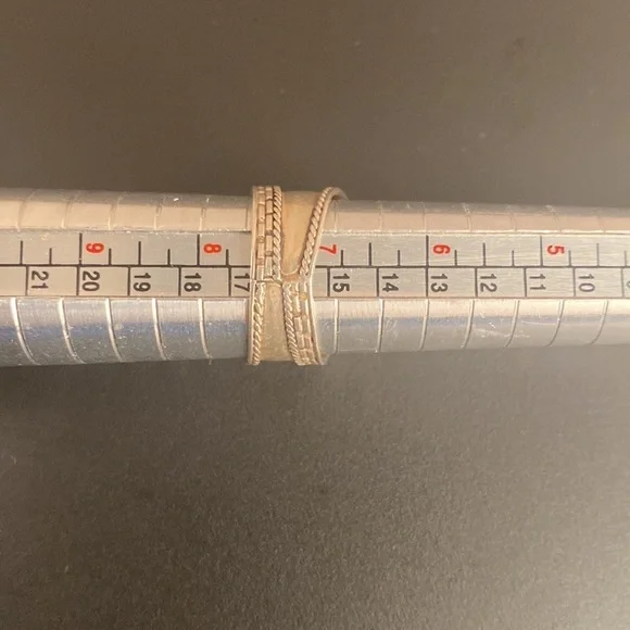 Sterling Silver Vintage Boho Spoon Ring 7 Stamped - Picture 10 of 12